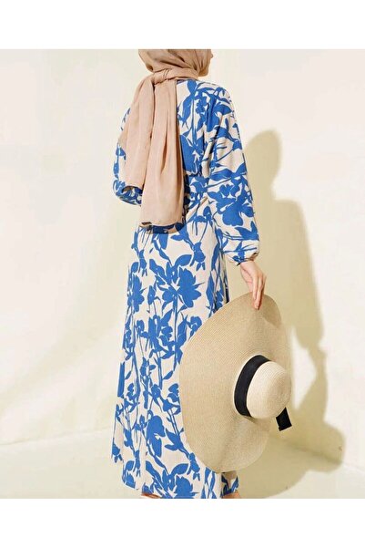 YILMAZBARMAZ γυναικείο φόρεμα με λουλούδια - με ζώνη