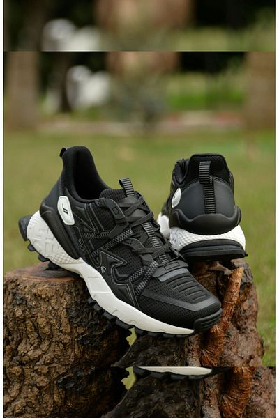 Lescon Unisex 4 Seasons, Guaranteed Anti-Slip Sole Orthopedic Light Comfortable Black Style Sports Shoes