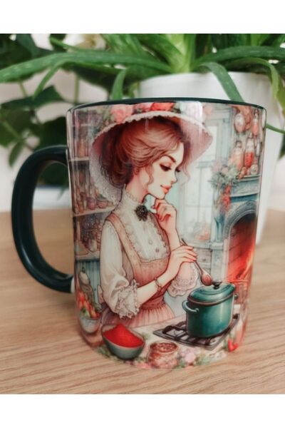 Mugs and love Vintage tasarım büyük boy kupa