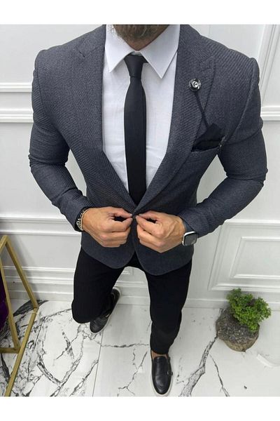 leonmen Men's Jacket Slim Fit Slim Fit