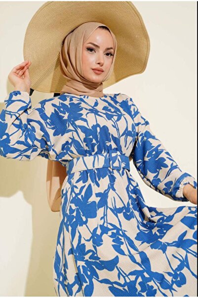 YILMAZBARMAZ γυναικείο φόρεμα με λουλούδια - με ζώνη