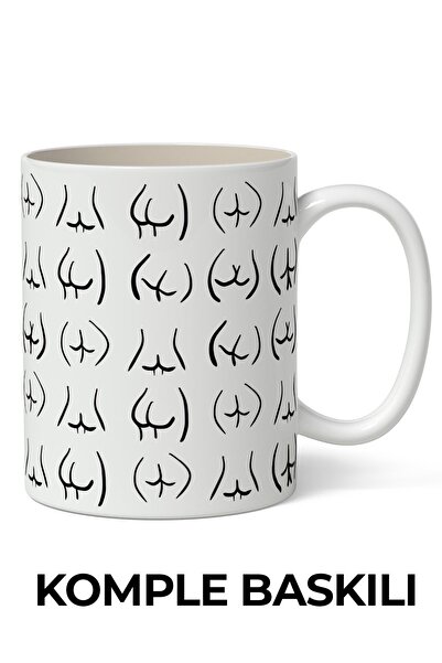 Anime Marketi أكواب قهوة مضحكة مطبوعة على شكل الورك - هدية مضحكة لصديقك الحبيب