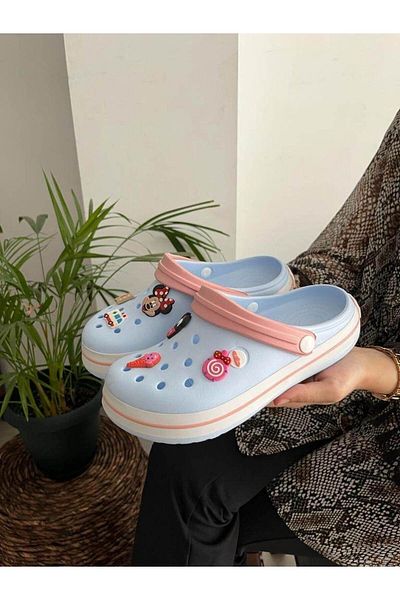 Behtah Kundura Πλήρεις ορθοπεδικές χιαστί παντόφλες - Casual για γιατρό, νοσοκόμα και μάγειρα (με 1 στολίδι Jibbitz δώρο)