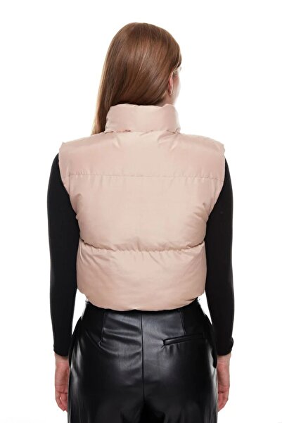 Quzu Double Sided Vest Beige-Black