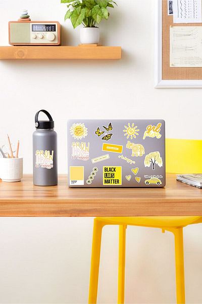 AR Sticker - Vsco Yellow Laptop Notebook Tablet Σετ αυτοκόλλητων 5