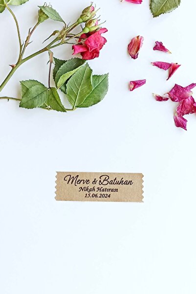 Vice Kişiye özel etiket - Kraft Hediyelik Etiketi - 144 adet 1,8 x 5.5 cm sticker