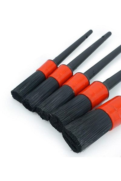 CarAda ® Auto Detail Brush Set 5 Pieces Quality Detailed Different Sizes