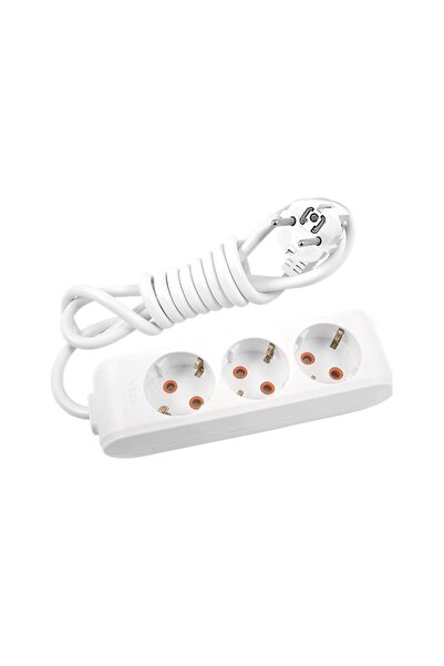 VİKO Multilet Kablolu Topraklı Üçlü Grup Priz Uzatma 1 Metre