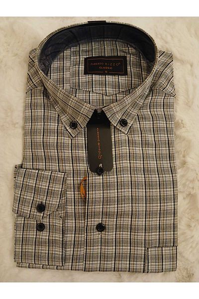 LUSSOLİFE Men's Long Sleeve Checkered Summer Shirt - Classic