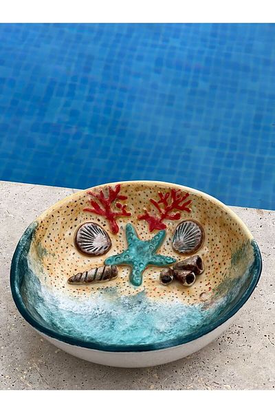 MeGgDecor Special Design Beach Handmade Bowl