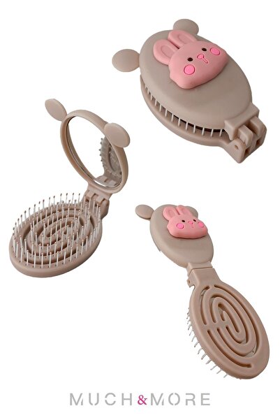 Much and More Katlanabilir Saç Açma Tarama Fırçası Oval Pembe