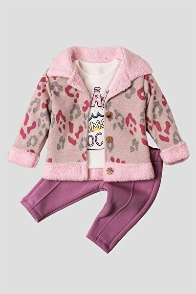 Kidex’s Baby Winter sweet plush set cotton 3 piece set baby boy welsoft sweat...