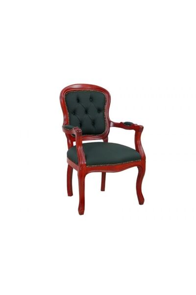 Masifart Masifart Anatomia Berjer Kapitoneli Klasik Ofis Bekleme Koltuğu Kahv...