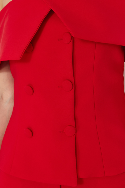 Trendyol Collection Red Woven Stylish Top and Bottom Set TPRSS24AU00000