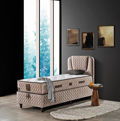 Mobilya Dükkanım Relax 100X200 Tek Kişilik Yatak, Baza, Başlık Seti EY2016