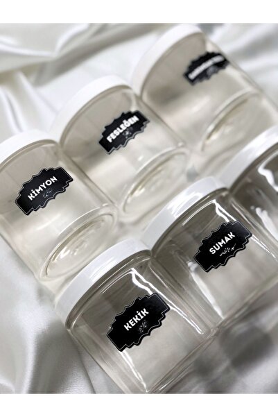 DEKOZOR COMPANY Plastik Baharat Kavanozu Baharatlık 6'LI