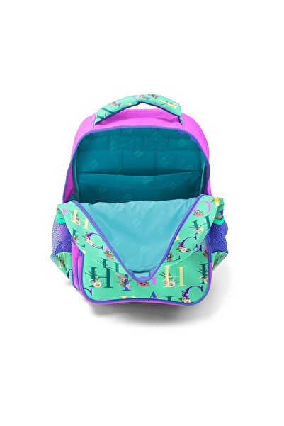 Coral High Aqua Green and Light Pink Monogrammed 3-Piece School Bag - SET0114410