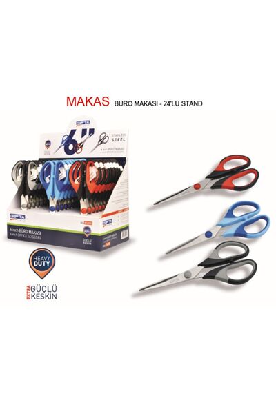 Gıpta GIPTA MAKAS - BURO TIP 6" 3 RENK MIX