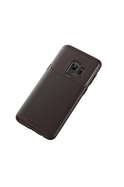 halkhouse Galaxy S9 Kılıf Negro Silikon Karbon Kapak İz Yapmaz Şık Kılıf