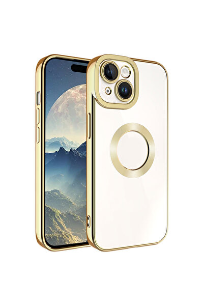 AQUA AKSESUAR Apple  iPhone 15 Uyumlu Logo Gösteren Kamera Korumalı Renkli Tasarım Kılıf