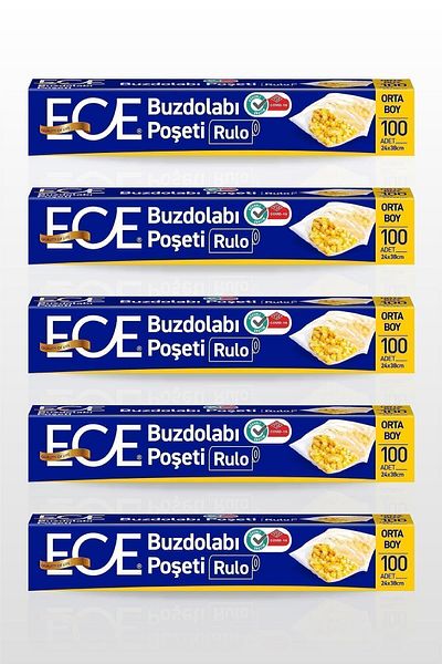 Ece Refrigerator Bag Medium Size 100 Pieces 5 Packs 500 Pieces