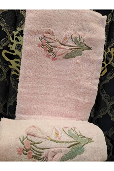 NİVEMESHOME Nivemeshome Lila Bambu з вишивкою 50*90 Рушник Pololife