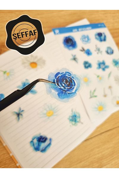 AR Sticker - Set de autocolante transparente pentru laptop, notebook, tabletă, cu tematică florală și frunze