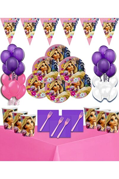 Yogi parti مجموعة مستلزمات حفلات أعياد الميلاد من رابونزيل مكونة من 16 قطعة