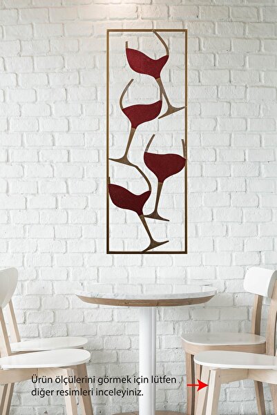 Doreline Doreart Wine Metal Duvar Tablosu, Ev Ofis Duvar Panosu