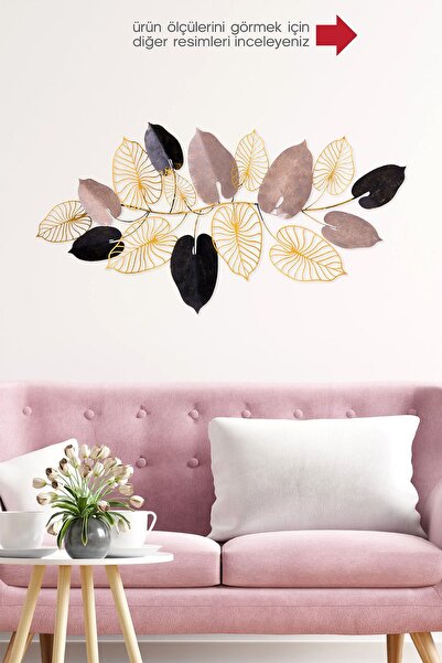 Doreline Doreart Leaf Metal Duvar Tablosu, Ev Ofis Duvar Panosu