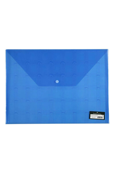 Faber Castell Faber A4 Blue Patterned Snap File - Pack of 12