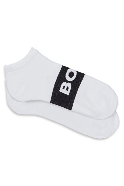 BOSS Erkek Rahat Tabanlı Boss Logolu Beyaz Çorap 50469720-100