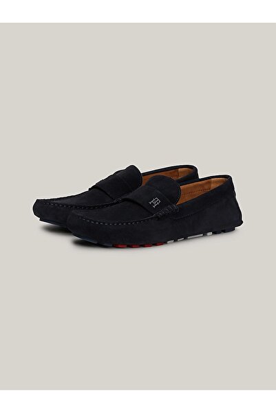 Tommy Hilfiger Erkek Marka Logolu Düz Taban Kaydırmaz Günlük Kullanım Lacivert Casual FM0FM05000-DW5