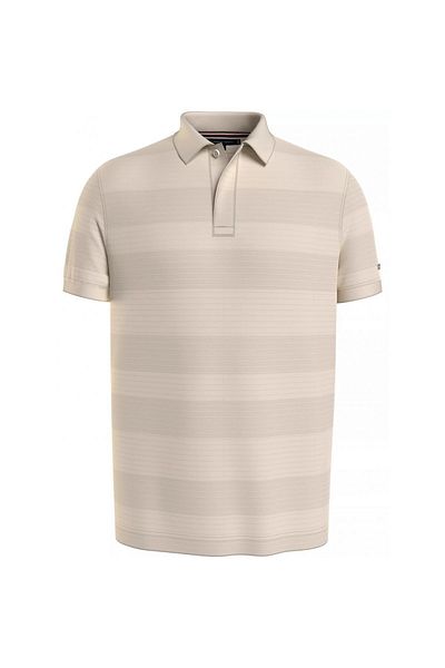 Tommy Hilfiger Men's Polo Collar Button Closure Short Sleeve Beige Polo Collar T-Shirt MW0MW33604-AEF