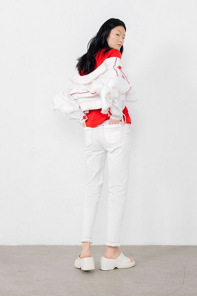 GİZİA Red Stitching Detailed Jean Trousers