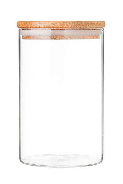 Leggno Pratıco Maun Kapaklı Cam Erzak Saklama Kabı 15 cm