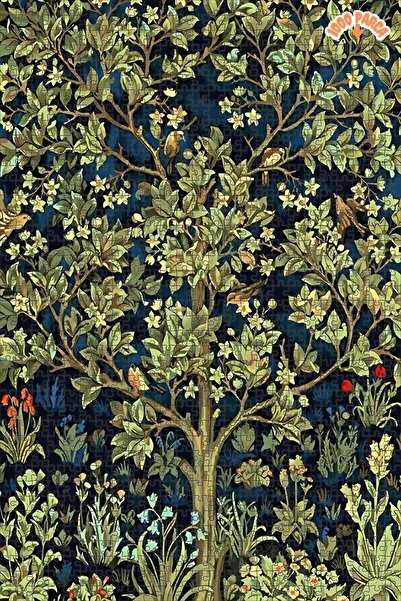 Teona Ahşap Hayat Ağacı Dekoratif Çift Katlı Çerçeveli Asılabilir Ahşap Puzzl...