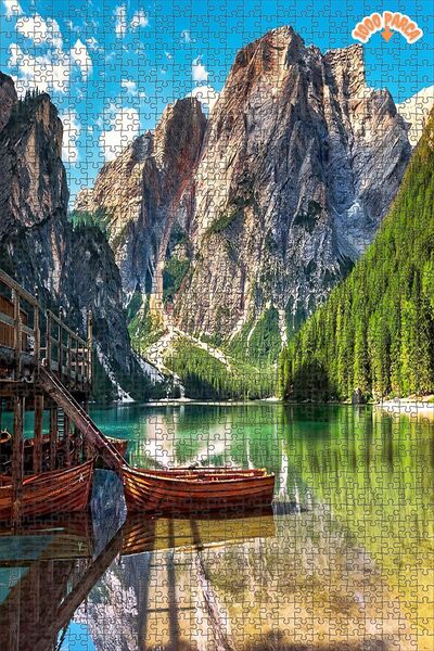 Teona Ahşap Dolomit Dağları, İtalya Dekoratif Çift Katlı Çerçeveli Asılabilir...