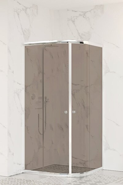 Sanica Magna Duşakabin Oval Füme Cam 4 Mm Yükseklik 178 Cm