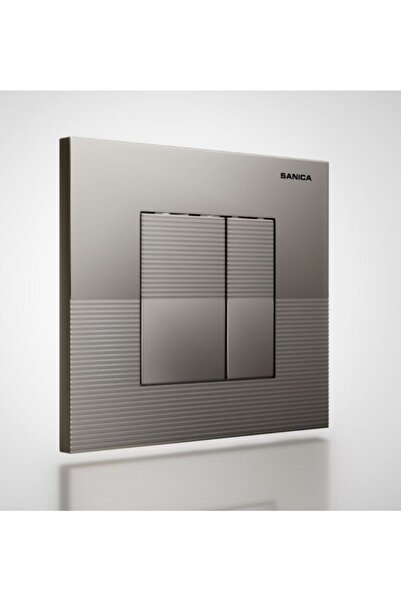 Sanica Rezervuar Panel Takımı Mat Krom P03 - 21 x 18 cm