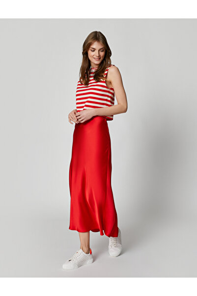 Koton Szatén Midi hosszúságú A-vonalú szoknya