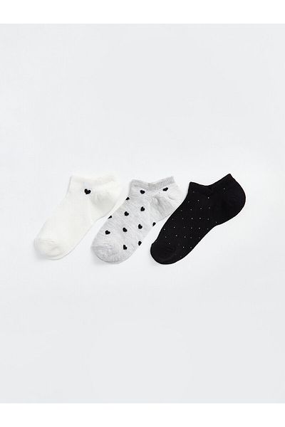 LC Waikiki LCW Patterned Women's Booties Socks - Pack of 3