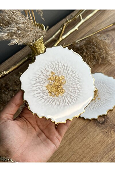 Sultan Tasarım Gold Leaf Single Coaster - Titania