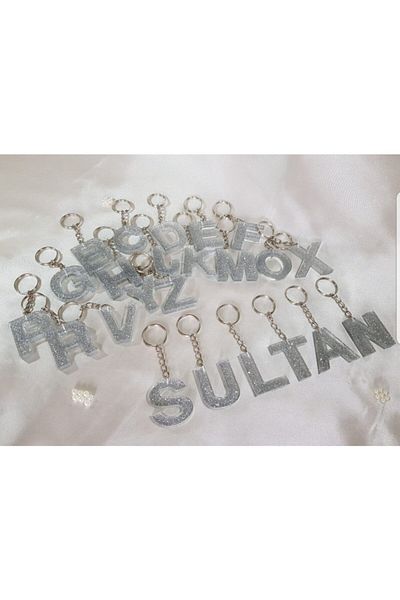Sultan Tasarım سلسلة مفاتيح سلطان إيبوكسي حرف M
