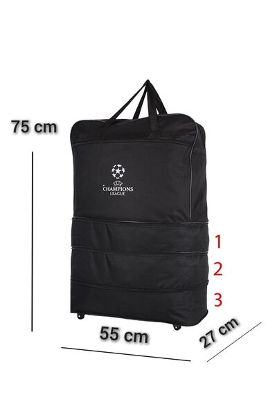 fawori deri 3 Körüklü Portatif Katlanabilir Tekerlekli Valiz & Bavul