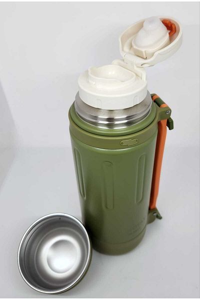 Shotay Take Trip ST-8255 1200ml Water Bottle - Khaki & Orange