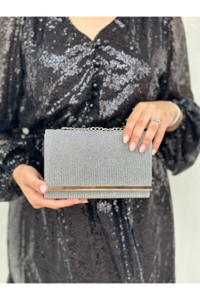 she poly Platinum Chupra večernja haljina - Clutch portfolio Torba
