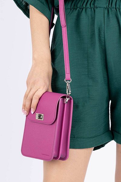 Getcho David Jones Brook Women's Mini Pink Crossbody Bag with Phone Compartment – Zippered, Adjustable Strap