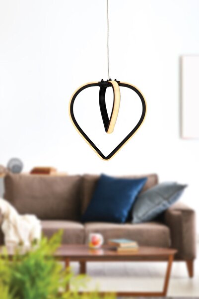 Begüsa Sevinç 3 Renk Ledli Tekli Avize Siyah