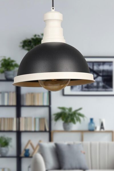 Begüsa Marin Tekli Avize Siyah-beyaz